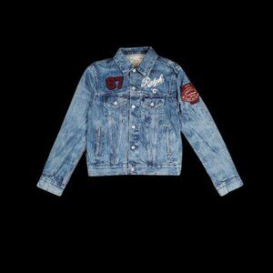 Polo Ralph Lauren Denim Embroidered Spartans Varsity Jacket